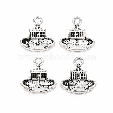 Antique Silver Building Alloy Charms