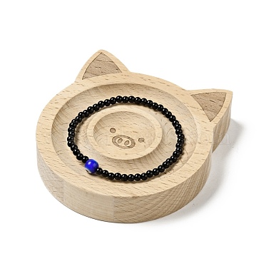 Bracelet jonc en bois de hêtre anneau de doigt plateau de support d'affichage(BDIS-D002-03B-01)-5