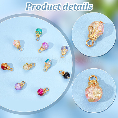 100Pcs 10 Color Crackle Glass Charms(PALLOY-AB00223)-4