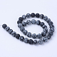 Chapelets de perles de flocon de neige en obsidienne naturelle(X-G-Q462-8mm-10)-2