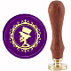 Brass Wax Seal Stamp with Handle(AJEW-WH0184-1041)-1