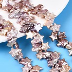 Natural Baroque Keshi Pearl Beads Strands, Nucleated Pearl, Star, Top Drilled, Thistle, 11~23x9.5~13x2.5~6.5mm, Hole: 0.6mm, about 55~63pcs/strand, 15.55~15.75 inch(39.5~40cm)(PEAR-S020-Z04-03A)