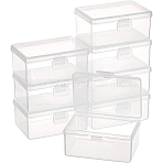 Polypropylene(PP) Plastic Boxes, Bead Storage Containers, with Hinged Lid, Rectangle, White, 5.8x8.35x3.65cm,  Inner Size: 7.7x5.1cm, 8pcs/box(CON-BC0006-55)