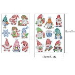 Christmas Themed DIY Diamond Painting Stickers Kits, with Resin Rhinestones, Diamond Sticky Pen, Tray Plate and Glue Clay, Santa Claus, Colorful, 180x130x2mm(PW-WG27080-01)