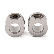 Non-Tarnish 304 Stainless Steel Ear Plugs Gauges, Screw Tunnel Ear Expander for Men and Women, Bat, Stainless Steel Color, 11.5x14x16.5mm(AJEW-B029-04)