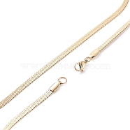 Vacuum Plating 304 Stainless Steel Snake Chains Necklaces, with Lobster Clasps, Golden, 23.6inch(60cm), 4mm(X-NJEW-O058-30G)