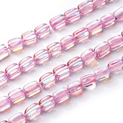 Synthetic Moonstone Beads Strands, Dyed, Holographic Beads, Nuggets, Plum, 8~11x6~7mm, Hole: 1mm, about 14.9 inch(38cm)(G-J385-A08)