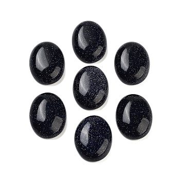 Synthetic Blue Goldstone Cabochons, Oval, 20x15x5.5mm