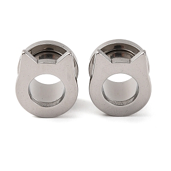 Non-Tarnish 304 Stainless Steel Ear Plugs Gauges, Screw Tunnel Ear Expander for Men and Women, Bat, Stainless Steel Color, 11.5x14x16.5mm