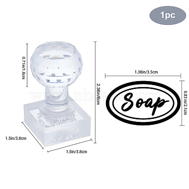 tampons à savon en acrylique transparent avec petites poignées(DIY-WH0444-006)-2