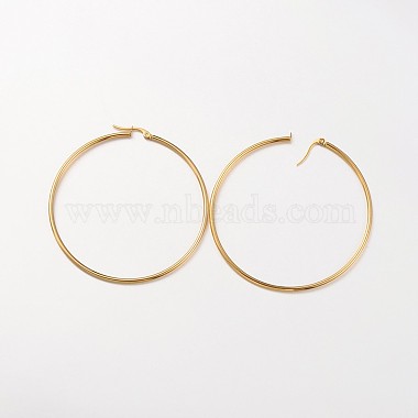 304 Stainless Steel Hoop Earrings(EJEW-N0016-11G-K)-2
