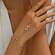 Elegant Ladies Natural Turquoise & Stainless Steel Snake Ring Bracelets for Women(DQ2462)-1