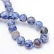 Brins de perles de jaspe tache ronde naturelle tache bleue naturelle(G-R345-6mm-14)-3