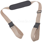 Polyester Carry Straps for Beach Chair, Folding Bike, Camping Accessories, with Plastic Buckles, Tan, 1000~1890x38~75x10mm(FIND-WH20026-036B)