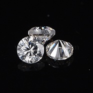 Pointed Back Glass Rhinestone Cabochons, Faceted, Diamond, Crystal, 0.8mm, about 340pcs/bag(RGLA-WH0016-01B)