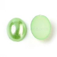 ABS Plastic Imitation Pearl Cabochons, Oval, Light Green, 8x6x2mm, about 5000pcs/bag(SACR-R755-8x6mm-Z7)