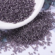 MIYUKI Delica Beads, Cylinder, Japanese Seed Beads, 11/0, (DB1205) Silverlined Light Amethyst, 1.3x1.6mm, Hole: 0.8mm, about 20000pcs/bag, 100g/bag(SEED-J020-DB1205)