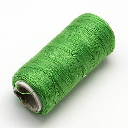 402 Polyester Sewing Thread Cords for Cloth or DIY Craft, Lime Green, 0.1mm, about 120m/roll, 10rolls/bag(OCOR-R027-30)