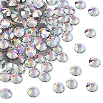 Preciosa&reg Crystal Hotfix Flatback Stones, Czech Crystal, Round(438 11 612 Chaton Rose VIVA 12 &reg), 00030 200 Crystal AB, SS8(2.3~2.5mm)