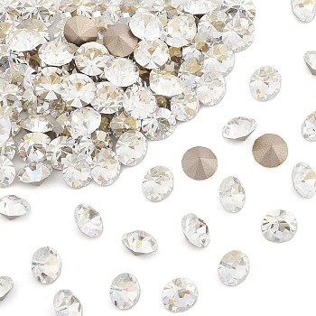 Preciosa&reg MAXIMA Crystal Round Stones, Czech Crystal, Dura Foiling, Round(431 11 615 Chaton), 00030 242 Argent Flare, SS29(6.15~6.35mm)