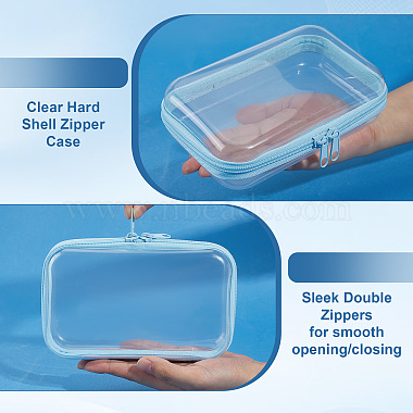 6Pcs 6 Colors Transparent PET Desktop Storage Zipper Boxes(ABAG-WA0001-44A)-3