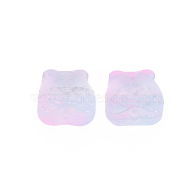 Two Tone Transparent Spray Painted Glass Beads(GLAA-T022-22-C04)-4