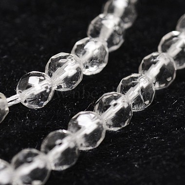 naturelles cristal de quartz brins de perles(G-G736-05-4mm)-3