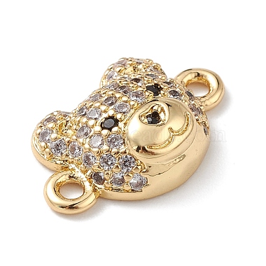 Brass Micro Pave Cubic Zirconia Connector Charms(KK-m240-21F)-4