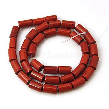 Natural Red Jasper Beads Strands(G-E207-10x6mm)-2