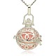 Silver Color Plated Brass Hollow Round Cage Pendants(KK-J240-01S)-1