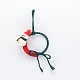 クリスマステーマの綿織りペンダントデコレーション(HJEW-TAC0012-04)-1