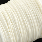 Korean Waxed Polyester Cords, White, 1mm, about 10.93 yards(10m)/roll, 25rolls/bag(YC-R004-1.0mm-13)