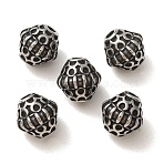 304 Stainless Steel Beads, Bicone, Antique Silver, 8.5x8mm, Hole: 2mm(SA-CBA9DCB-06AS)