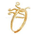 1Pc Adjustable 925 Silver Ring Adjustable Ring Findings, Twist Prong Ring Settings, Golden, Pattern: 18x18mm, Inner Diameter: 19mm(STER-GO0001-63)