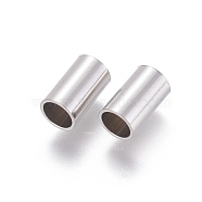 304 Stainless Steel Tube Beads, Stainless Steel Color, 10x6mm, Hole: 5mm(STAS-F205-03P-F)