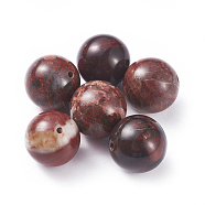 Natural Red Rainbow Jasper Beads, Round, 10mm, Hole: 1mm(G-G782-05B)