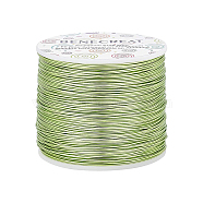 Round Aluminum Wire, Yellow Green, 20 Gauge, 0.8mm, about 770.99 Feet(235m)/roll(AW-BC0001-0.8mm-26)