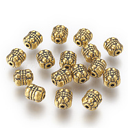 Tibetan Style Beads, Zinc Alloy Beads, Antique Golden Color, Lead Free & Cadmium Free, Column, Size: about 6.5mm in diameter, 8mm long, hole: 1mm(X-GLF0504Y)