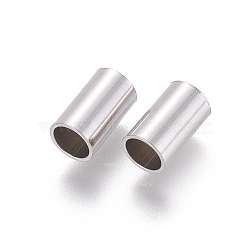 Tarnish Resistant 304 Stainless Steel Tube Beads, Stainless Steel Color, 10x6mm, Hole: 5mm(STAS-F205-03P-F)