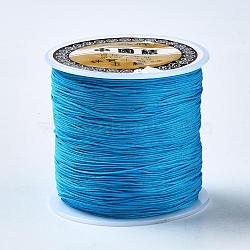Nylon Thread, Chinese Knotting Cord, Dodger Blue, 0.4mm, about 174.98 Yards(160m)/Roll(NWIR-Q008B-374)