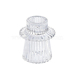 Glass Candlestick Holder, Pillar Candle Centerpiece, Perfect Home Party Decoration, Clear, 6x7cm(CAND-PW0013-49B-02)