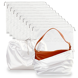Silk Bags, with Polyester Drawstring Ropes, Rectangle, White, 40x51x0.04cm, 12pcs/set(ABAG-WH0035-027)