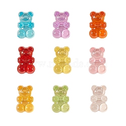 180Pcs 9 Colors Transparent Acrylic Beads, Bear, Mixed Color, 18.5x12x7.6mm, Hole: 1.6mm, 20pcs/color(TACR-CJ0001-27)