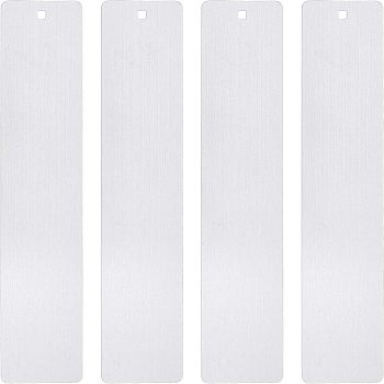 Stainless Steel Brushed Blank Bookmarks, with Chinese Knot Tassel Pendant Decoration, Stainless Steel Color, 254mm