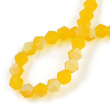 Imitate Austrian Crystal Bicone Frosted Glass Beads Strands(GLAA-F029-TM4mm-A22)-2