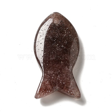 Pendentifs en quartz naturel à la fraise(G-G932-B09)-2