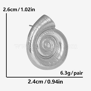 Shell Shape 304 Stainless Steel Stud Earrings