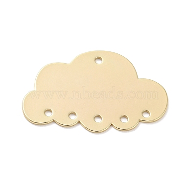 Real 18K Gold Plated Cloud Brass Links