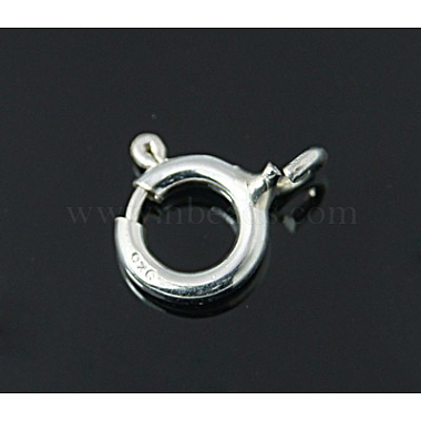 925 Sterling Silver Spring Ring Clasps(STER-A007-24E)-2