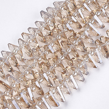 11mm BurlyWood Fan Glass Beads